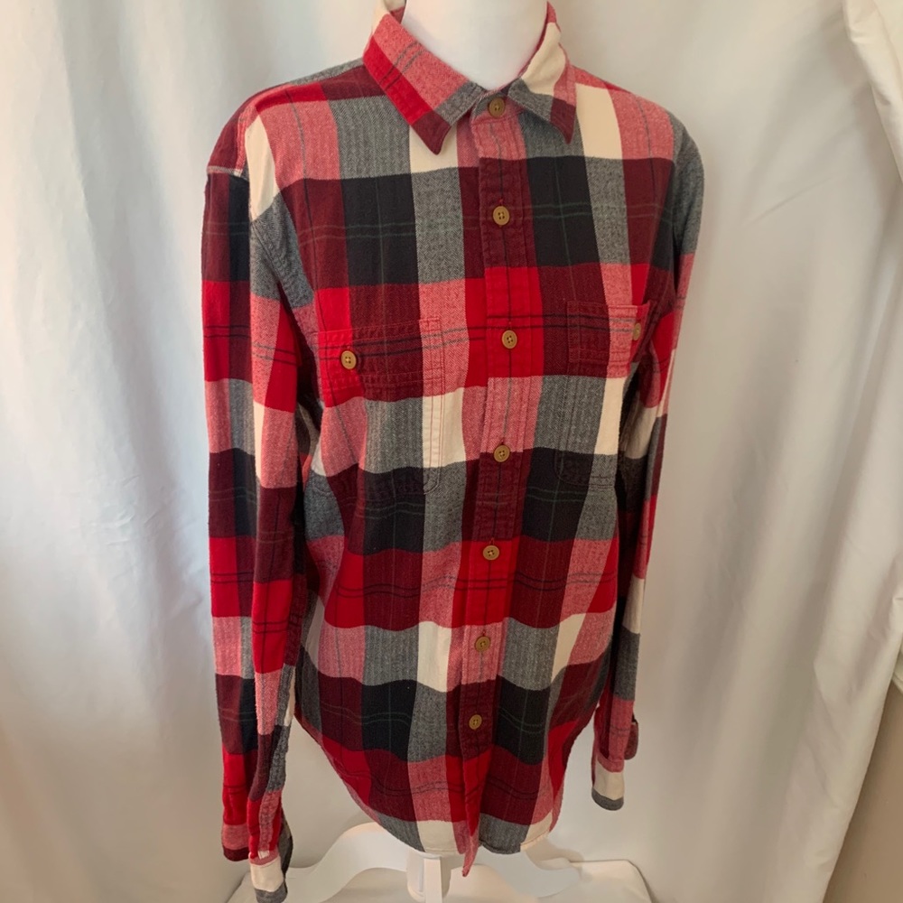 J. Crew Red Flannel Button Down - image 1